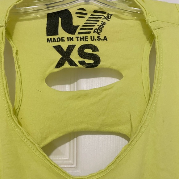 Rebel Yell, unruly racer back tank top w/ back cut out - Picture 3 of 12